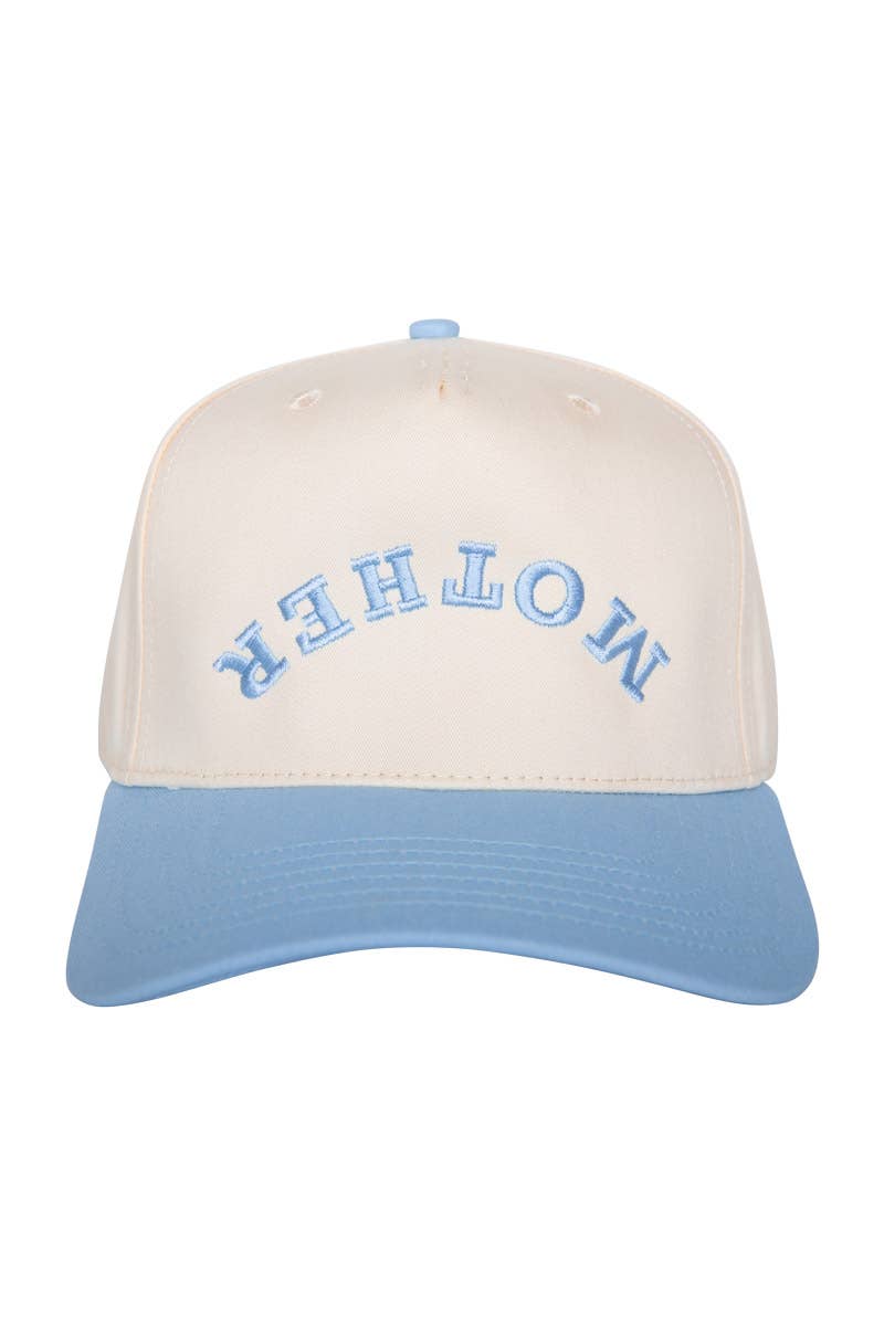 MOTHER Upside Down Two-Toned Vintage Hat: Red and Tan
