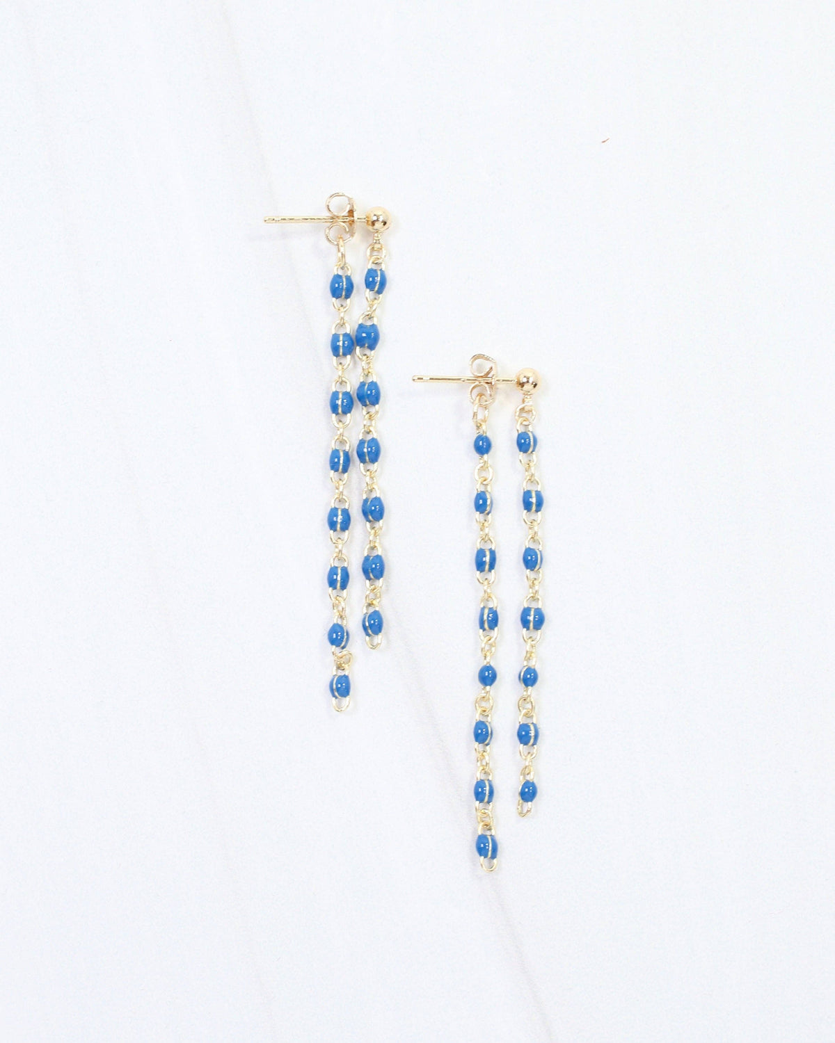 LuLu Chain Drop Earring Navy