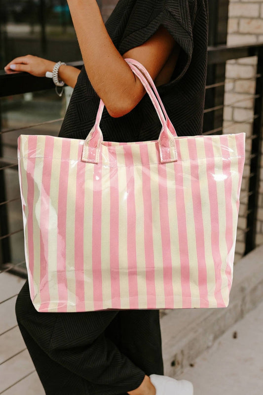 LDC Glossy Striped Tote One Size