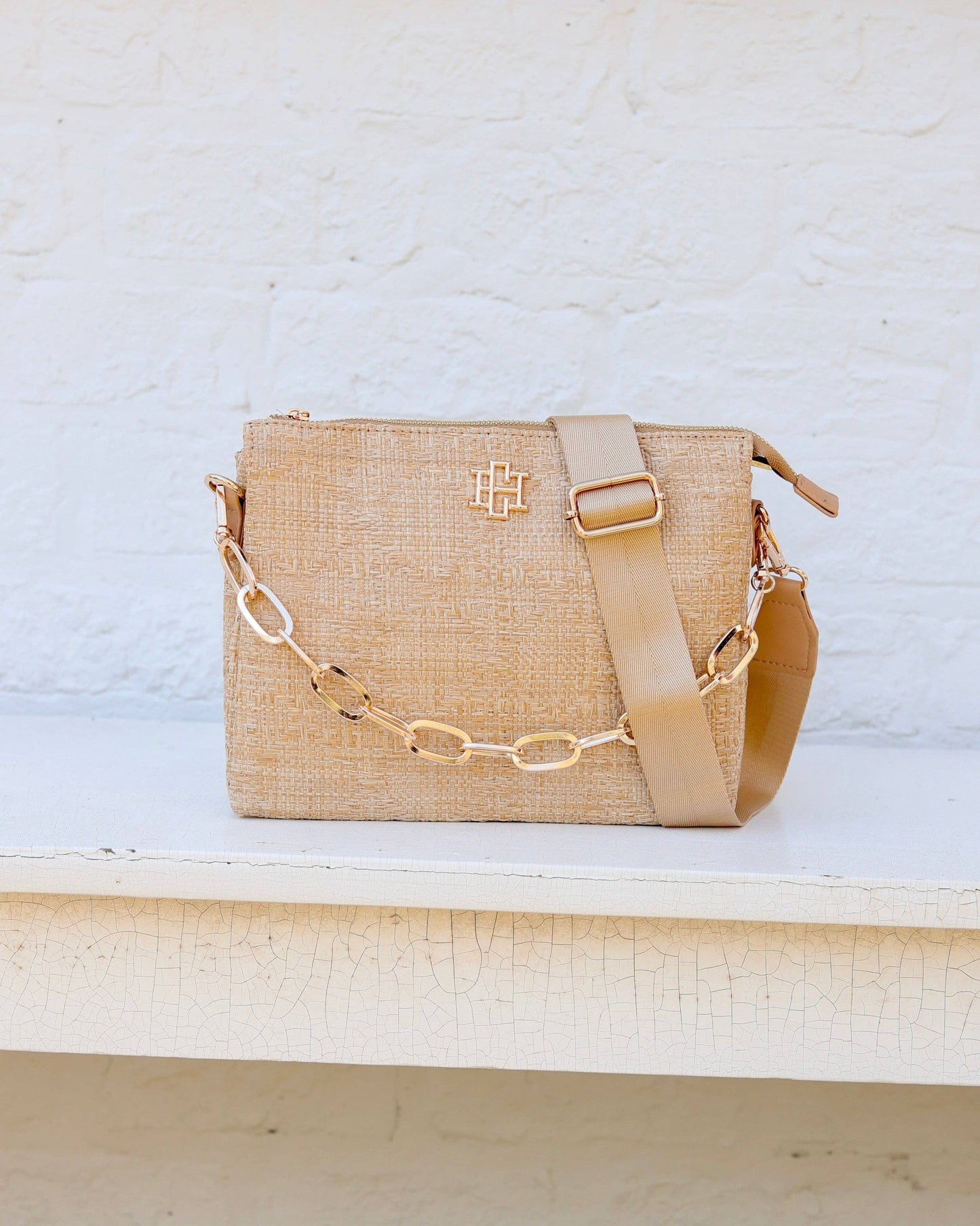 Ariana Crossbody Natural Lattice