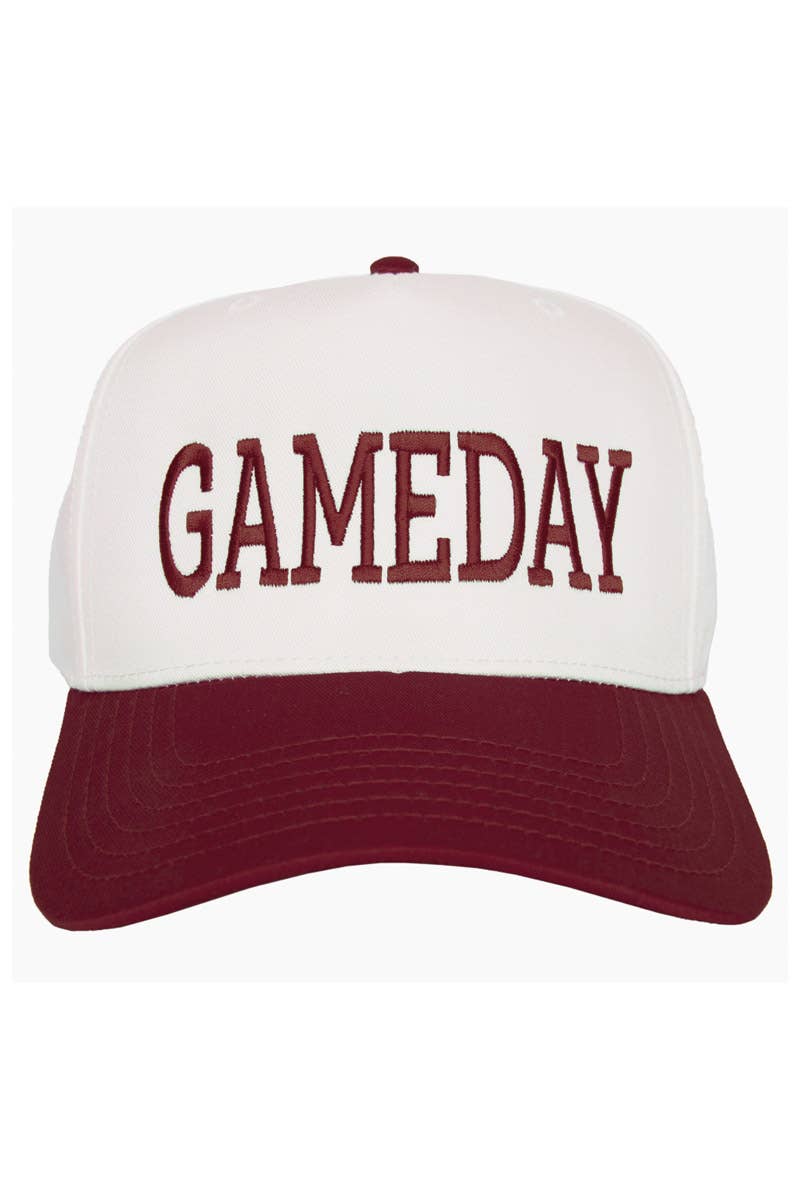 GAMEDAY Two-Toned Vintage Hat: Red and White
