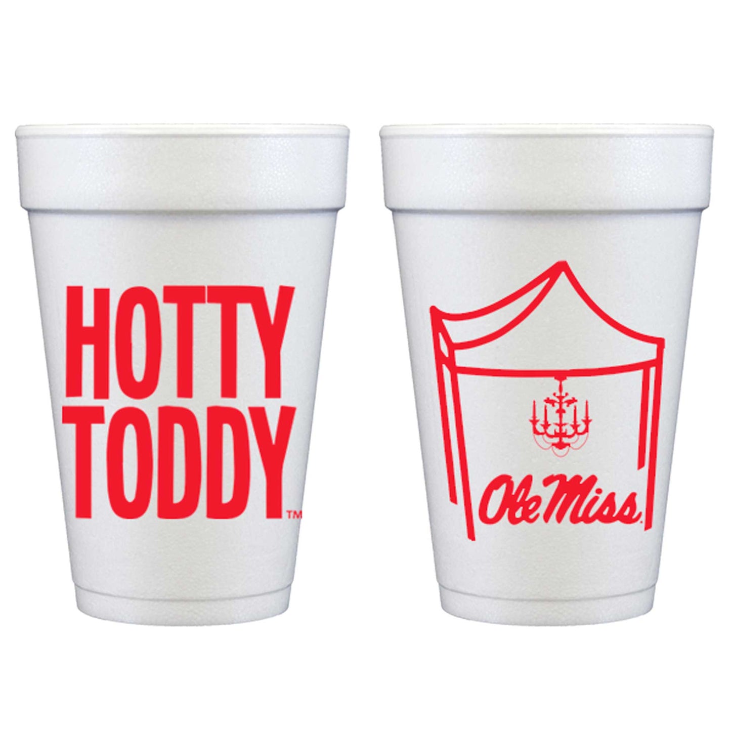 Foam Cup 10 Pack {Ole Miss - U of Mississippi Hotty Toddy}