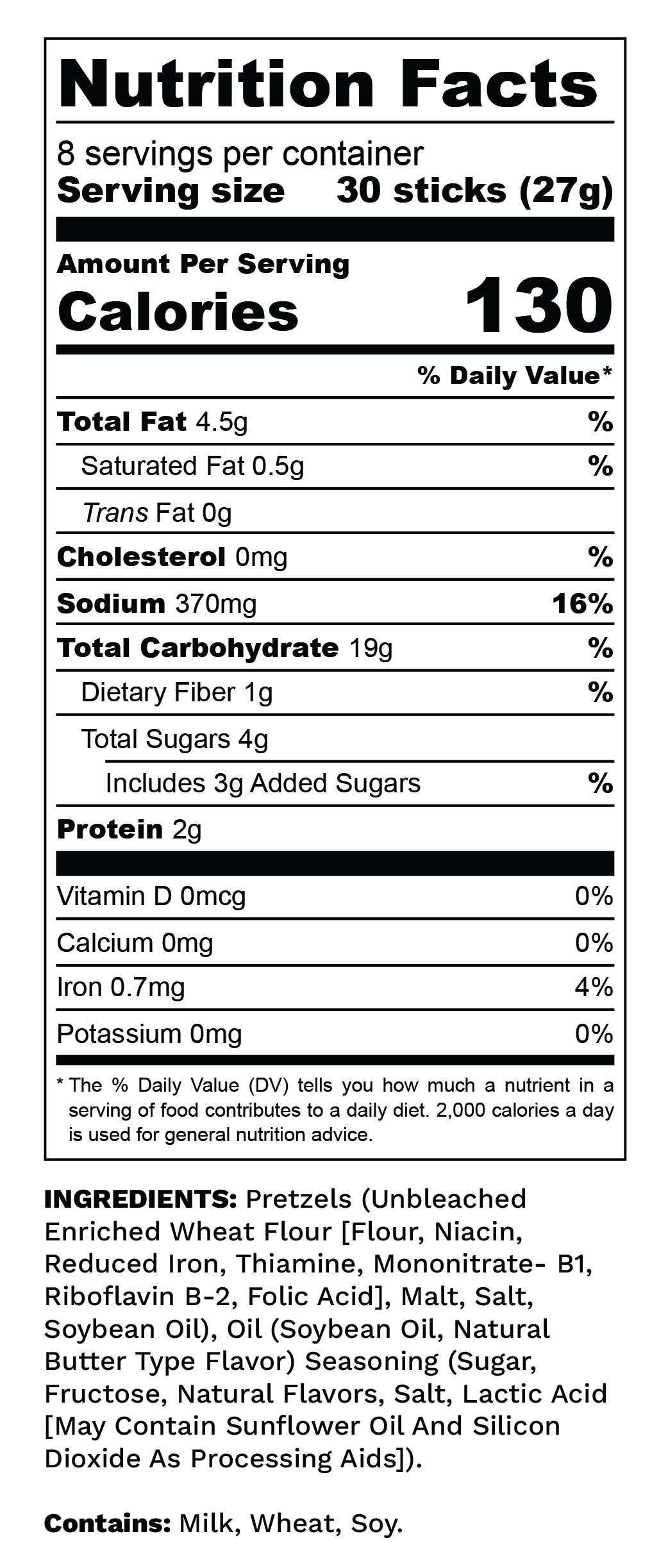 Birthday Cake Seasoned Pretzels  7.5oz