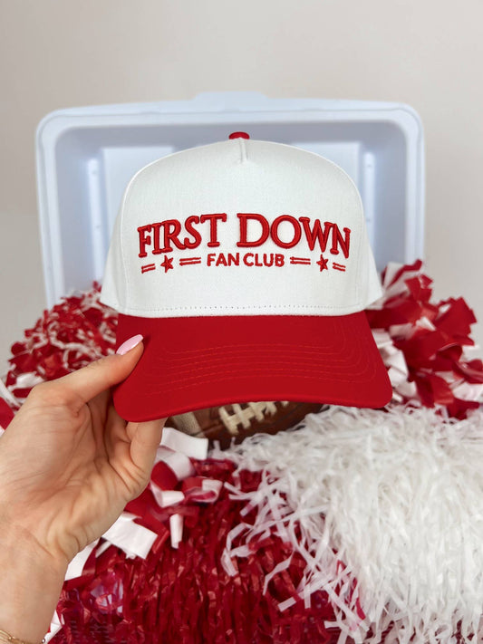 First Down Fan Club Embroidered Hat