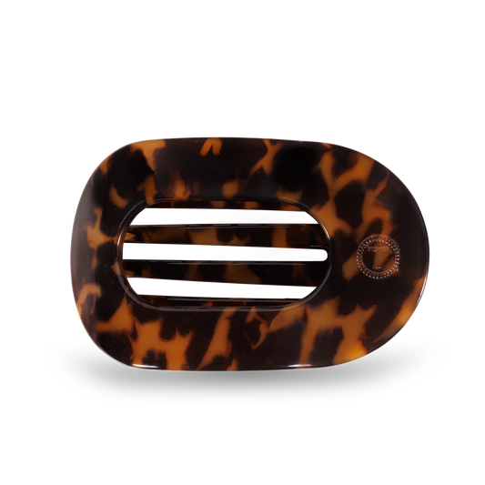 Round Flat Hair Clip | Tortoise