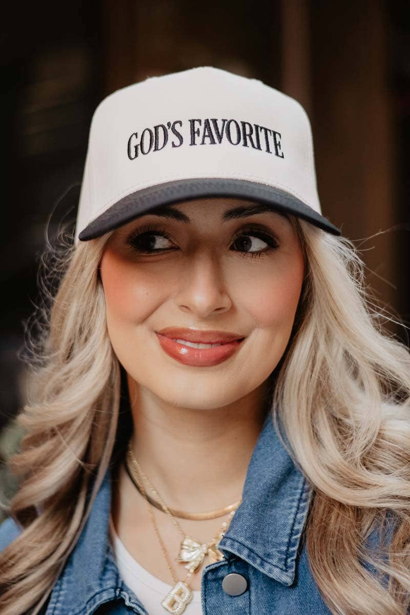 God's Favorite Two-Toned Vintage Hat: Black and Tan