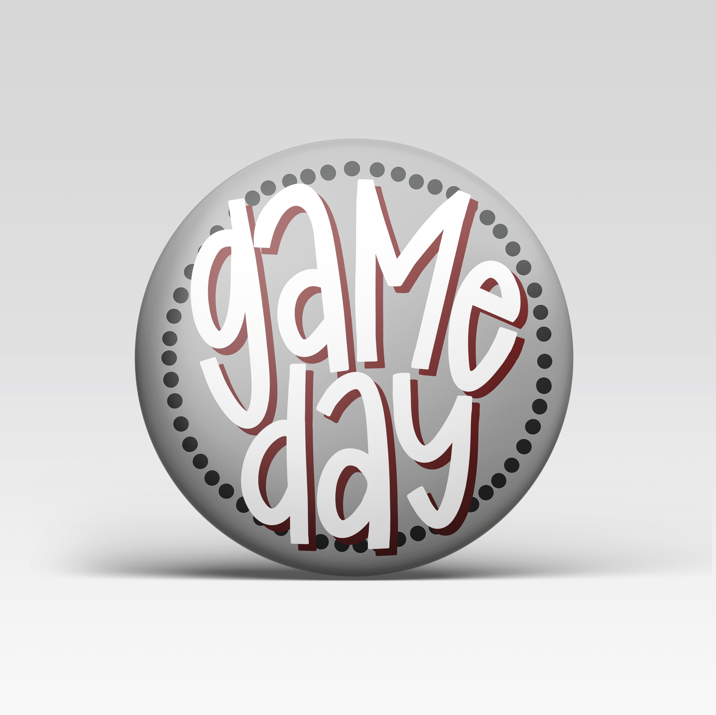 Maroon Game Day Polka Dots Tailgate GREY BACKGROUND