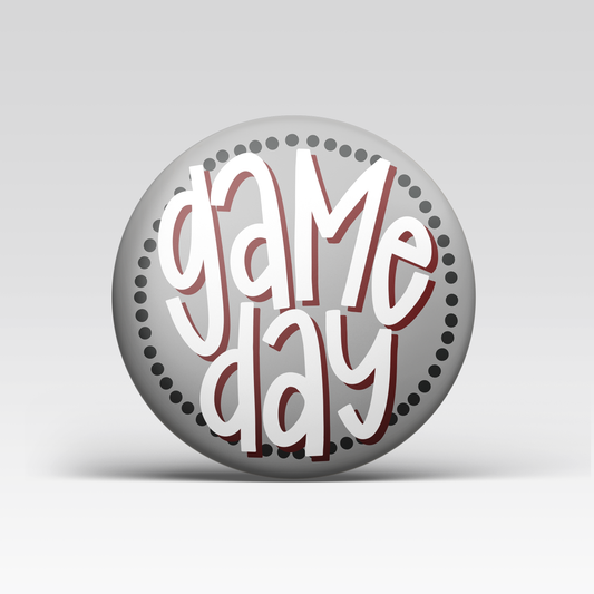 Maroon Game Day Polka Dots Tailgate GREY BACKGROUND