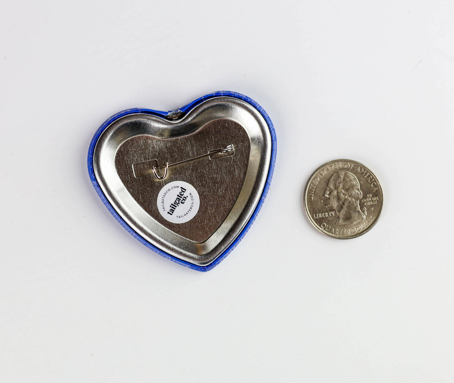 Ole Miss Rebs Heart Shaped Game Day Button