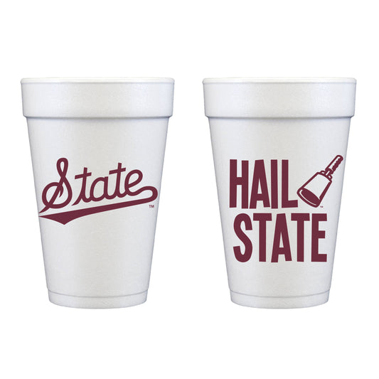 Foam Cup - Mississippi State Univ/Hail State  (10 ct bag)