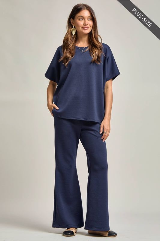Poncho Set Navy (Curvy)
