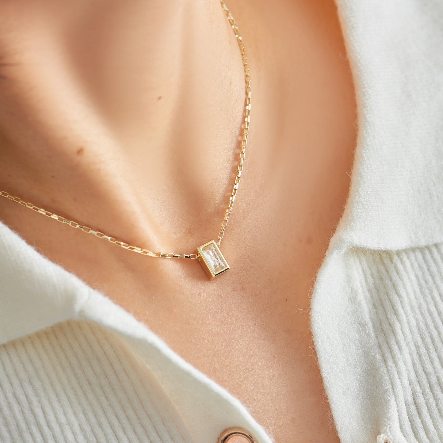 Gold Birthstone Necklace