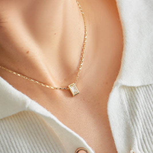 Gold Birthstone Necklace