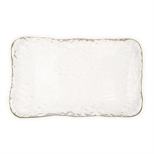 Saint Germain Serving Dish   Clear/Gold   9.3x.7x5.7