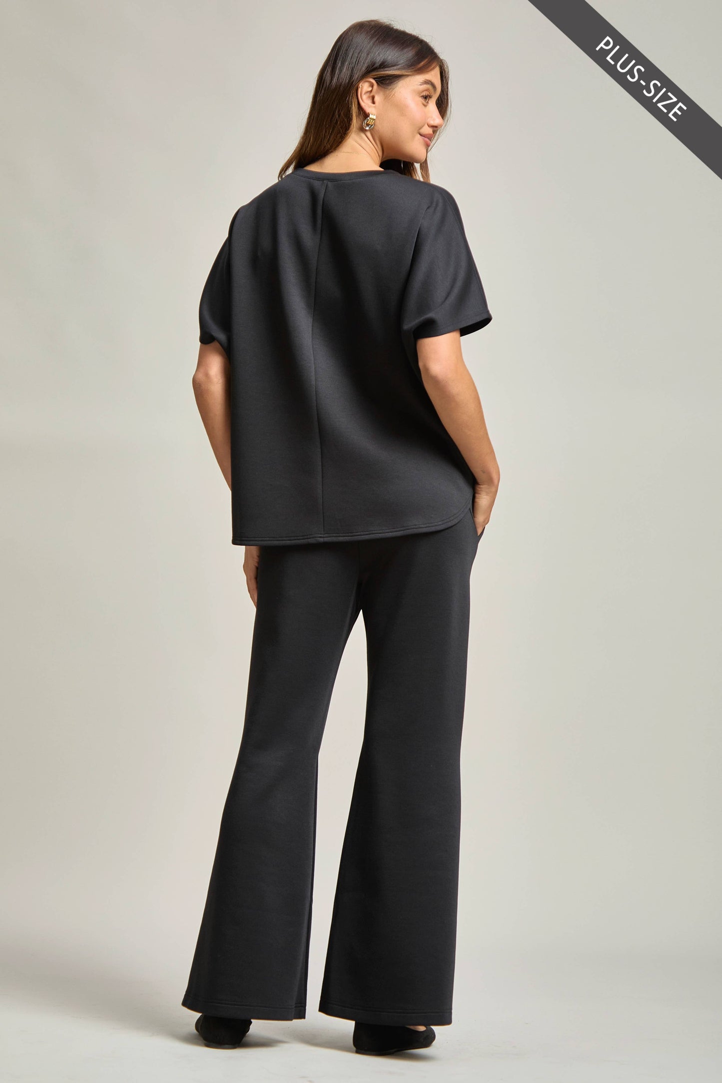 Poncho Set Grey (Curvy)