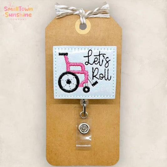 Let’s Roll Badge Reel: Black / Swivel