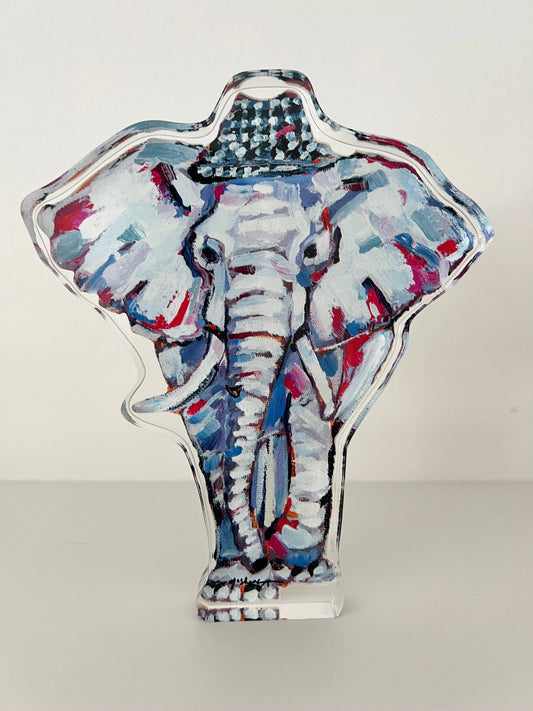 "Al-ephant" acrylic shelfie: Small