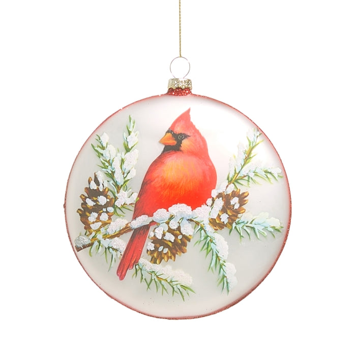 4.75" Cardinal Disc Ornament