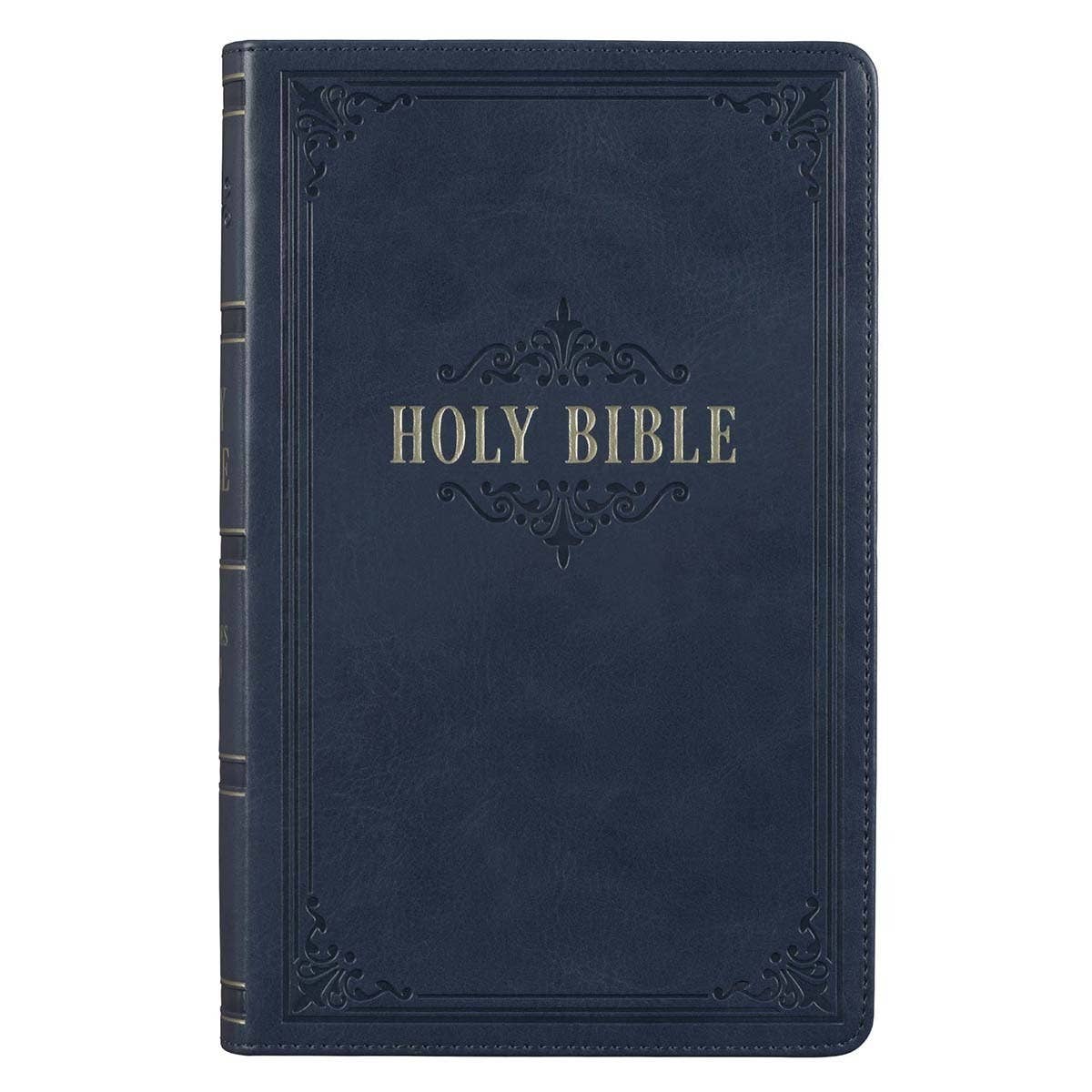 KJV Bible Giant Print Standard-size Faux Leather, Dark Blue