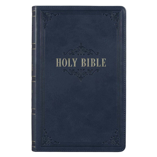KJV Bible Giant Print Standard-size Faux Leather, Dark Blue