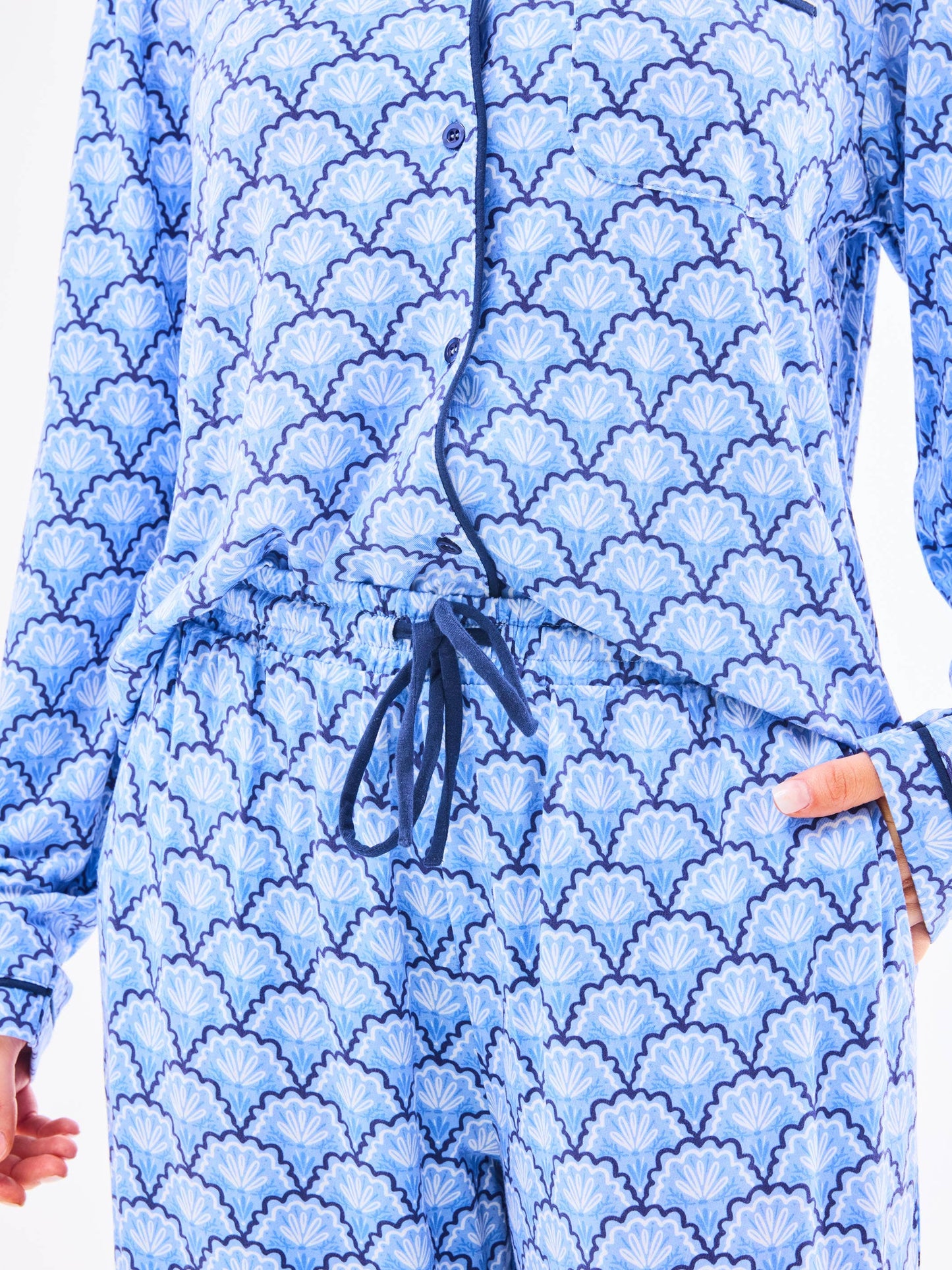 Women's Charlotte Pajama Pants Set | Second Glance Blue