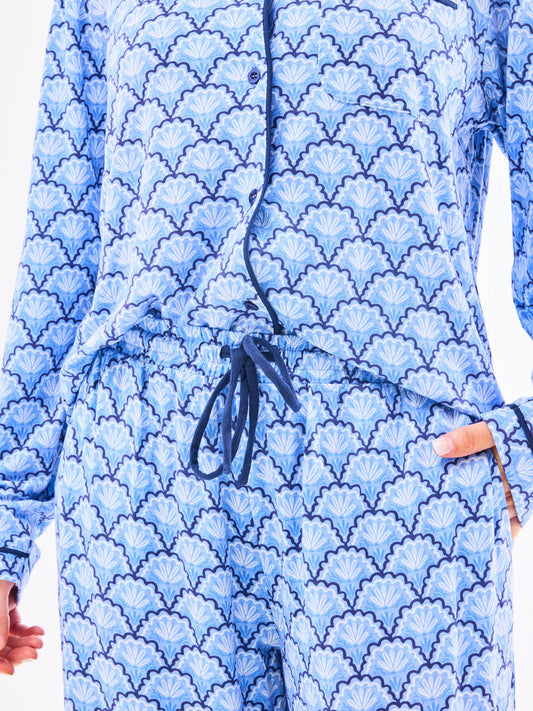 Women's Charlotte Pajama Pants Set | Second Glance Blue