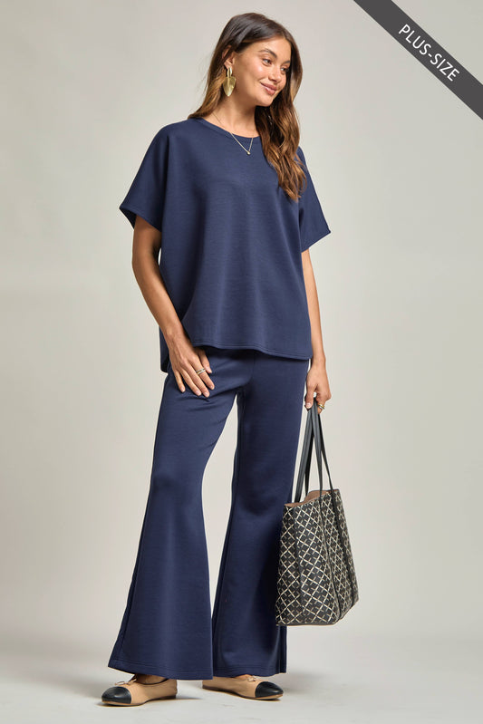 Poncho Set Navy (Curvy)