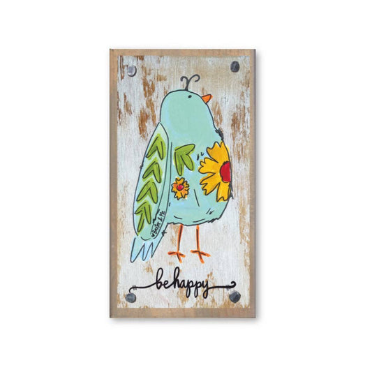 Be Happy Bird Driftwood Happy Block