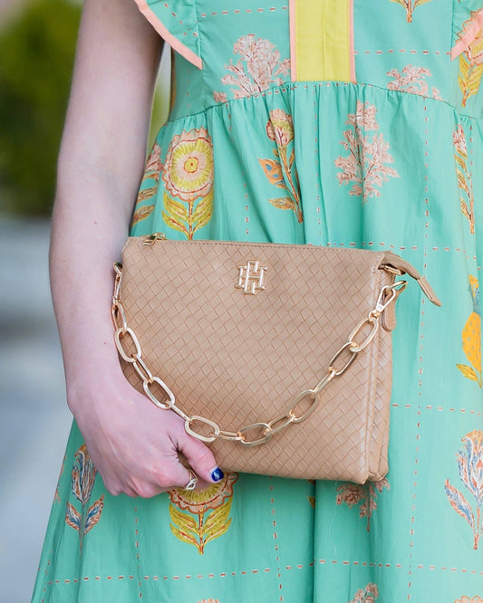 Ariana Crossbody Woven Tan