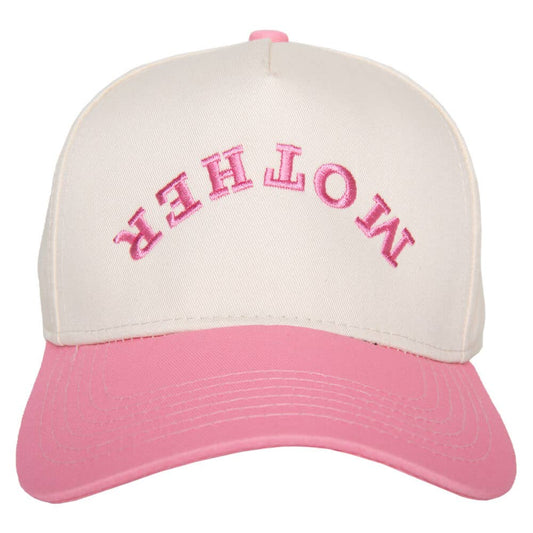 MOTHER Upside Down Two-Toned Vintage Hat: Pink and Tan
