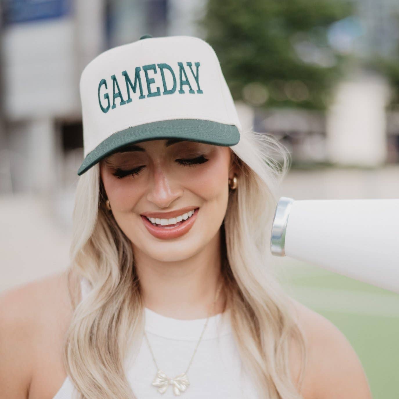 GAMEDAY  Two-Toned Vintage Hat: Navy and White