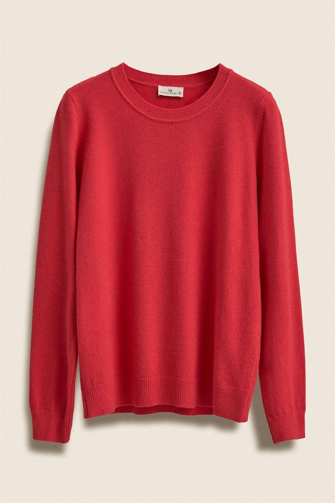 Soft Viscose Blend Crewneck Knit Pullover: Black / S-M-L:2-2-2