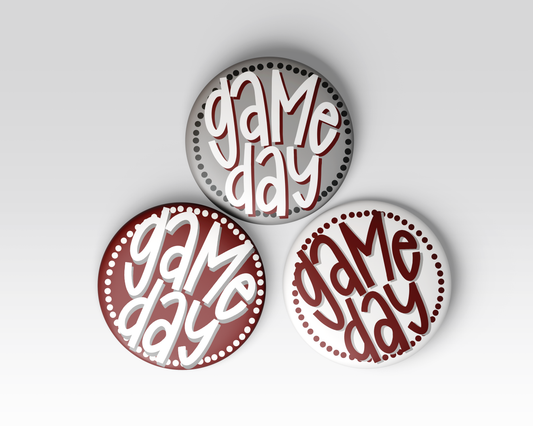 Maroon Game Day Polka Dots Tailgate GREY BACKGROUND