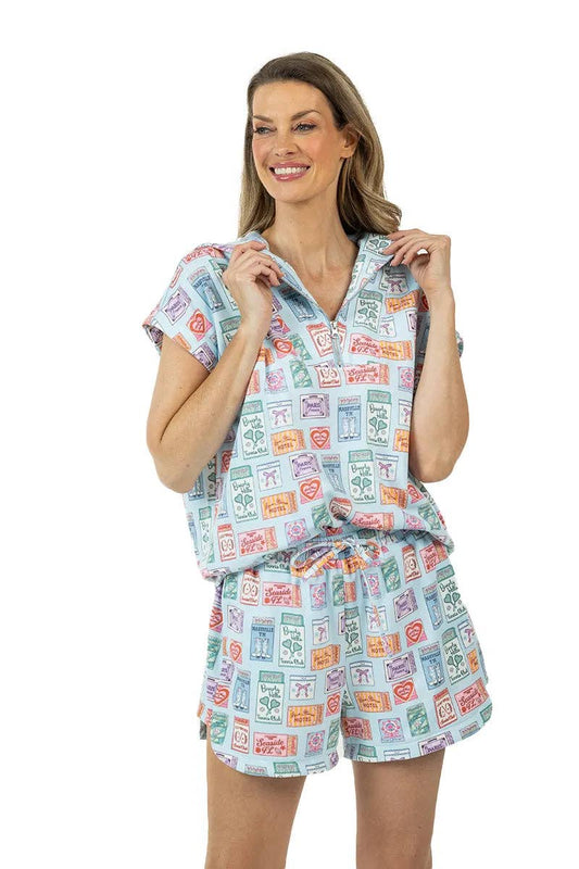 Traveling Matchbook Half-Zip Lounge Set