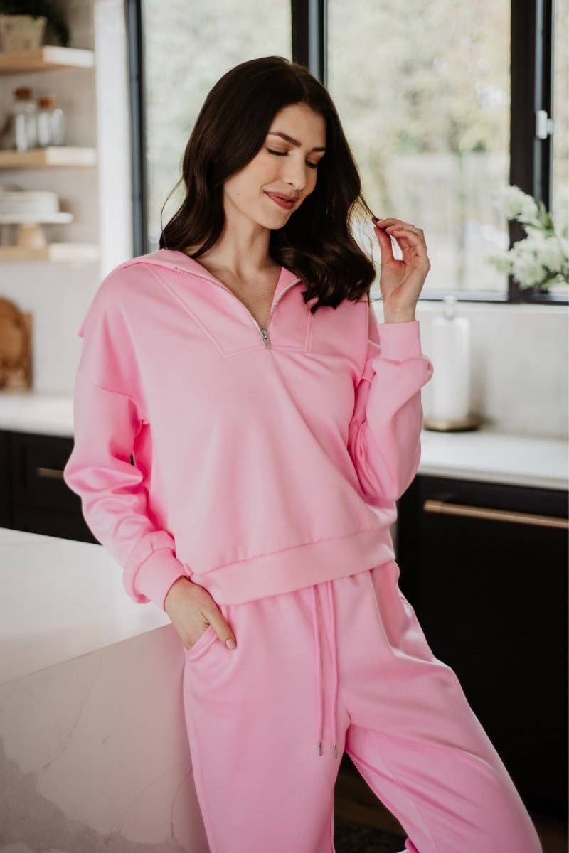 Pink Wholesale Scuba 2 Piece Set: Light Pink / M