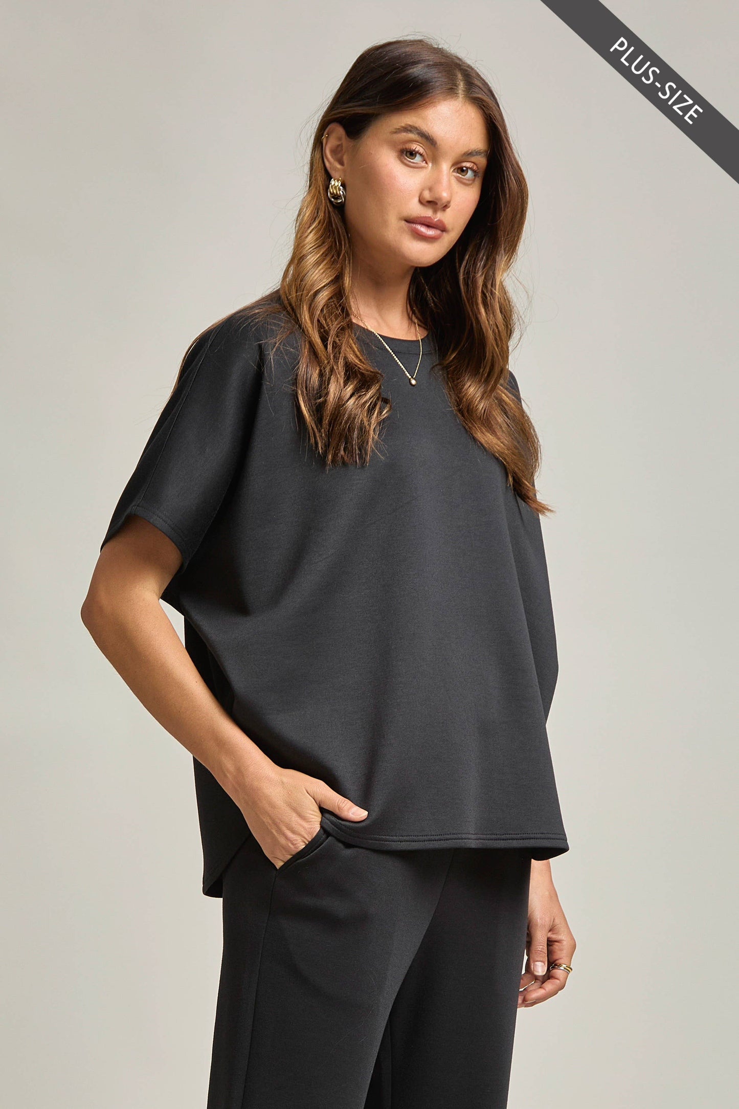 Poncho Set Navy (Curvy)