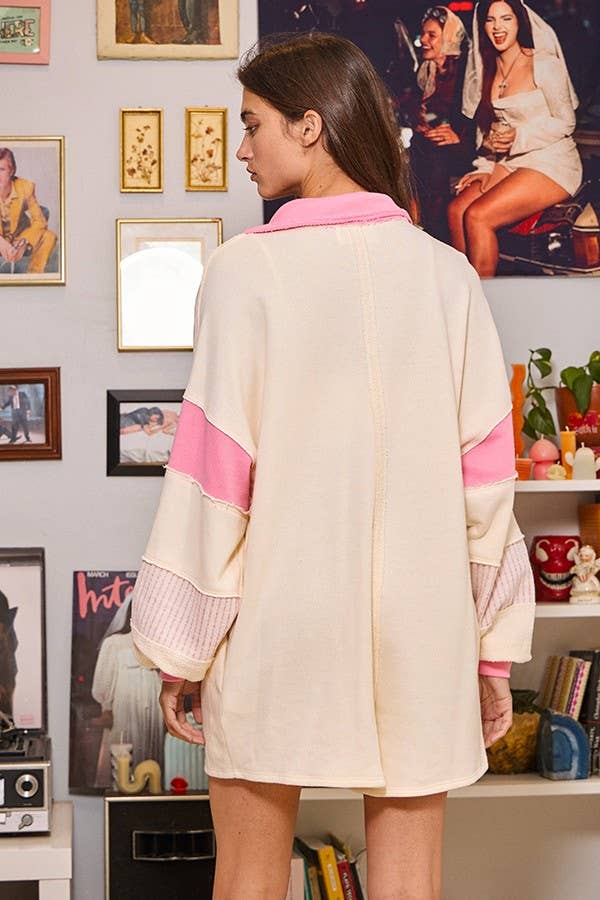 Terry Color-Block Romper