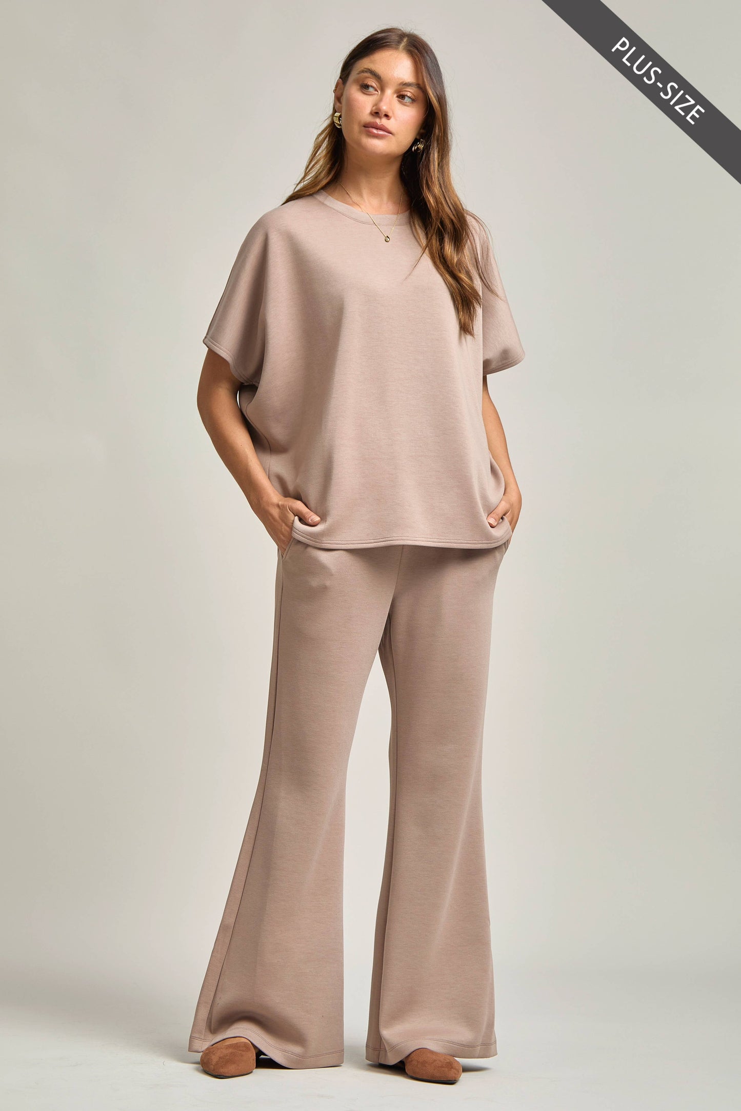 Poncho Set Grey (Curvy)