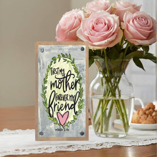 Mother Friend Driftwood Happy Block