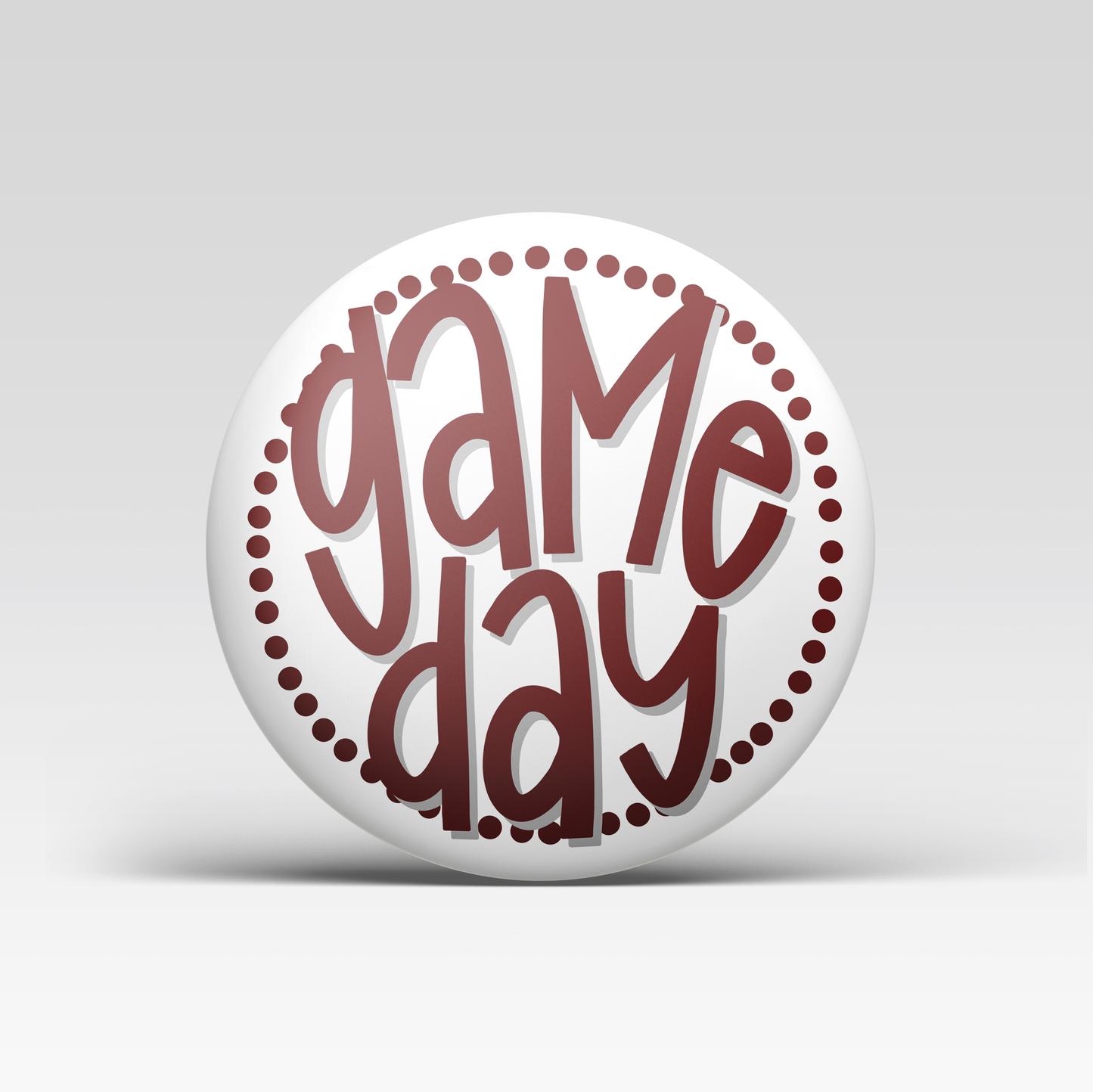 Maroon Game Day Polka Dots Tailgate GREY BACKGROUND