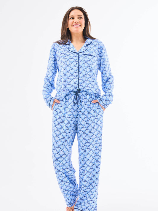 Women's Charlotte Pajama Pants Set | Second Glance Blue