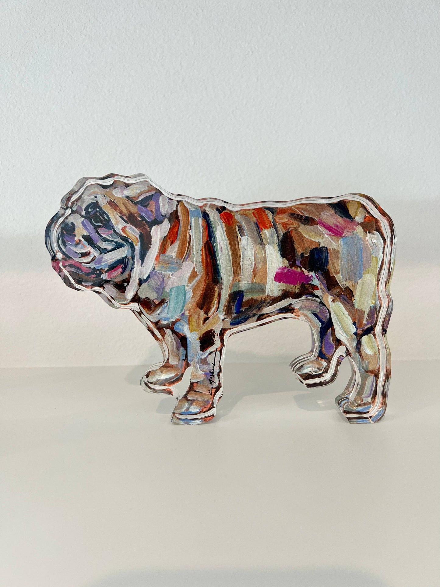 "Bulldog" acrylic shelfie: Small