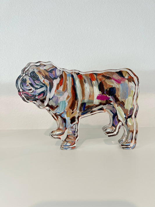 "Bulldog" acrylic shelfie: Small