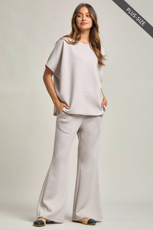 Poncho Set Grey (Curvy)