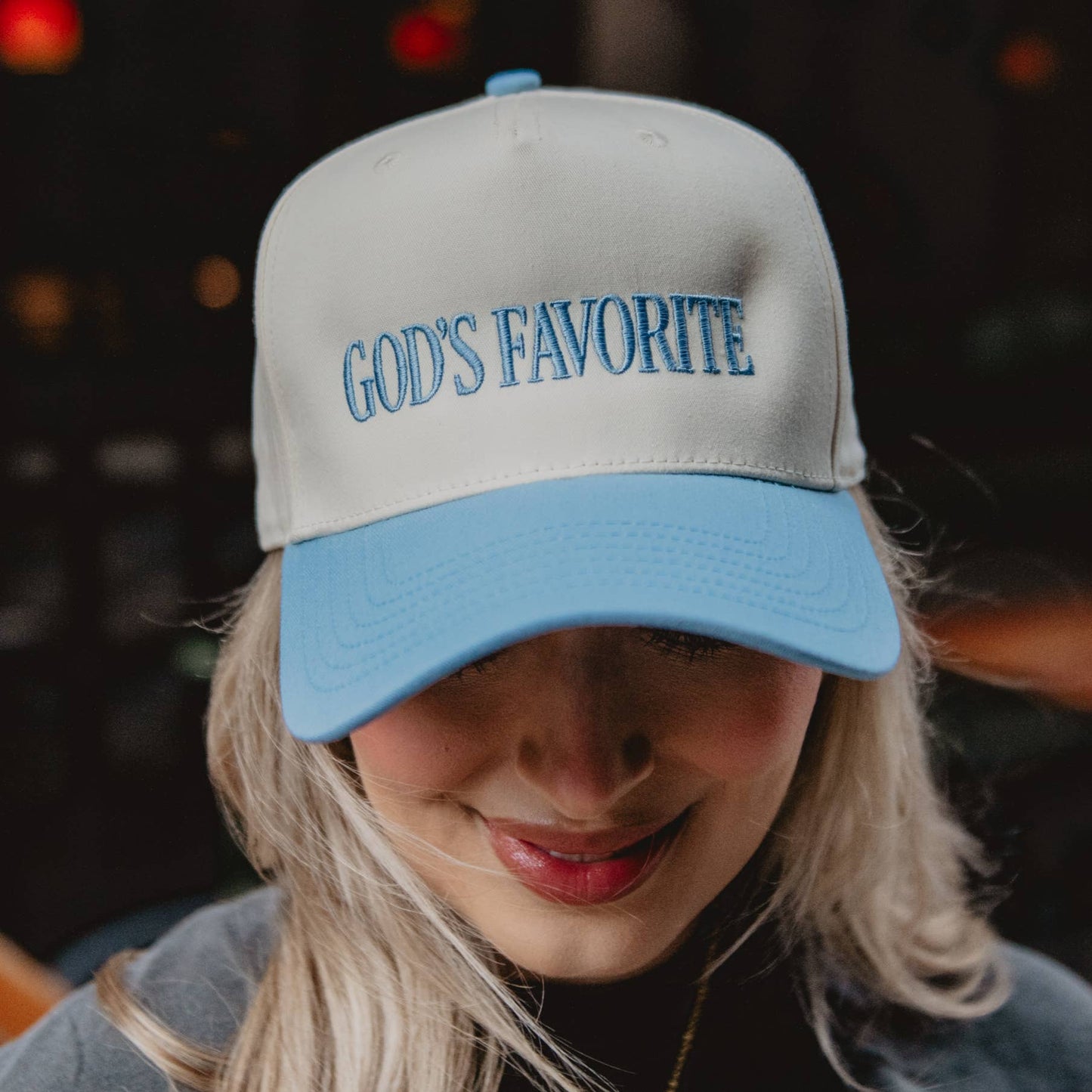God's Favorite Two-Toned Vintage Hat: Black and Tan