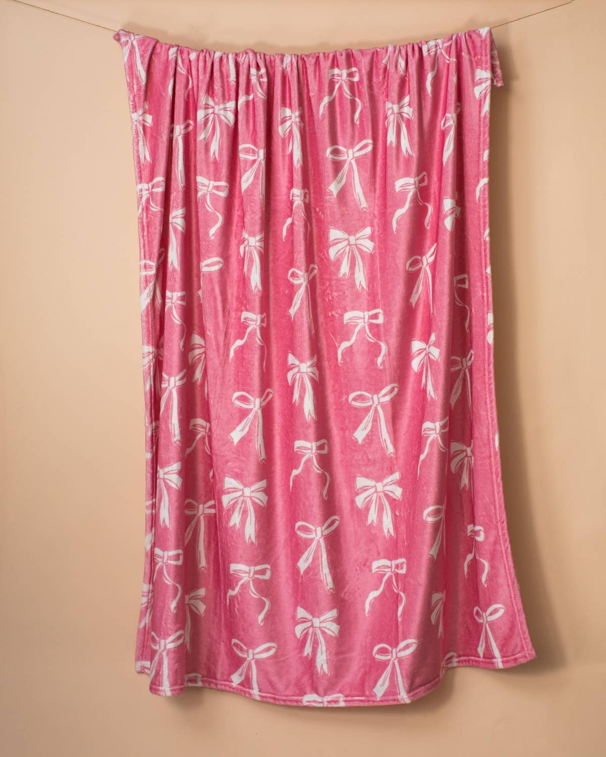 Hannah Bow Throw - Pink