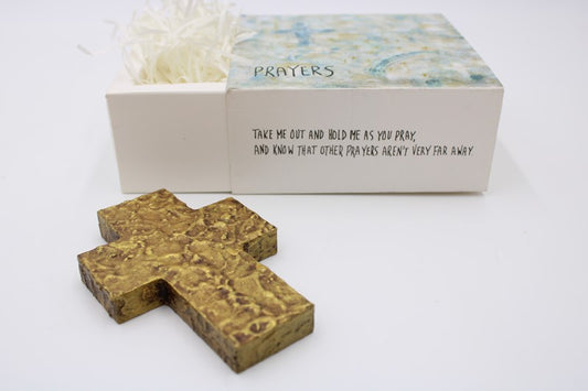 Chunky Wood Cross, Prayers Box