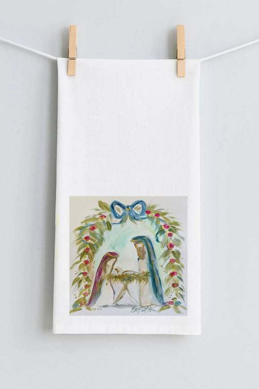 Bridgett Garland Nativity Tea Towel