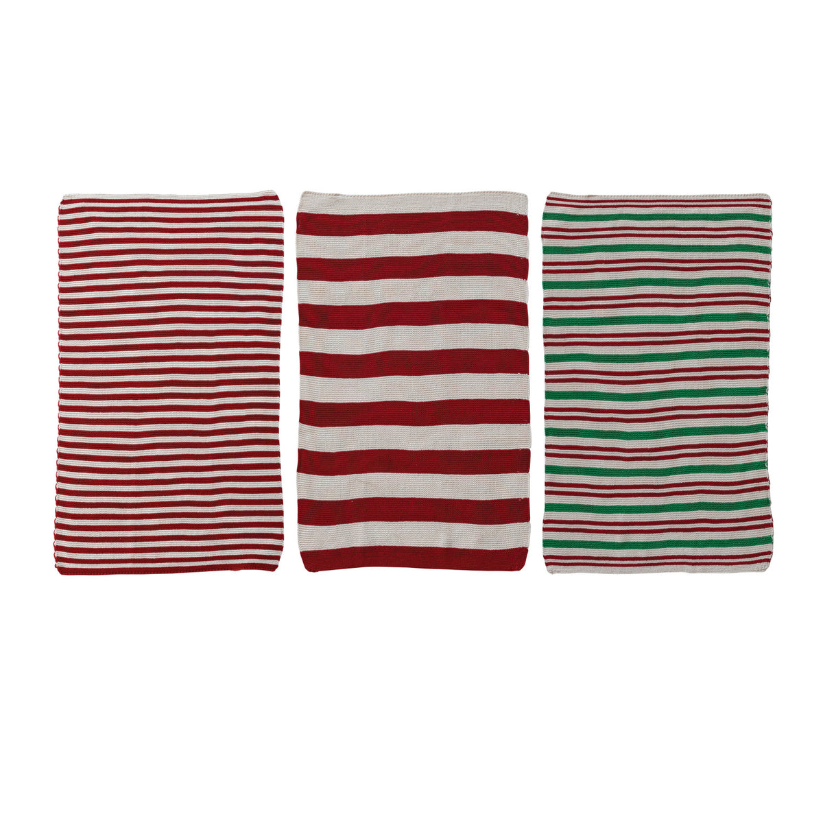 Cotton Knit Striped Tea Towel, 3 Styles