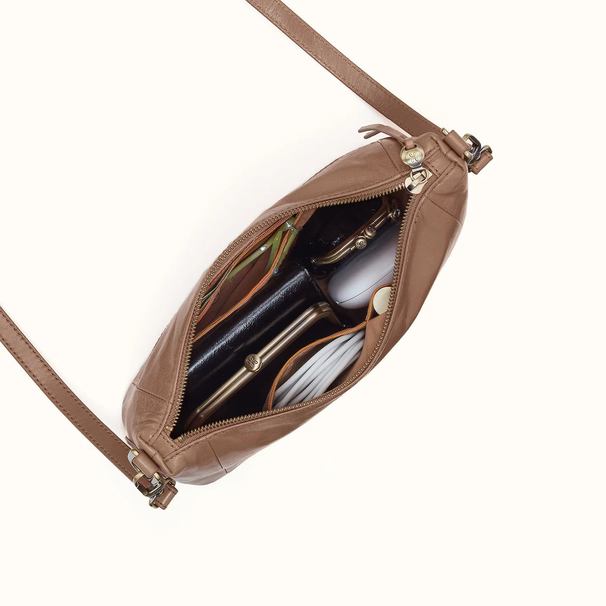 Darcy Carry-All Crossbody | Polished Leather | Woodsmoke